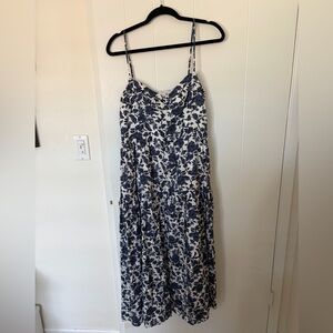 Blue and White Floral Dress